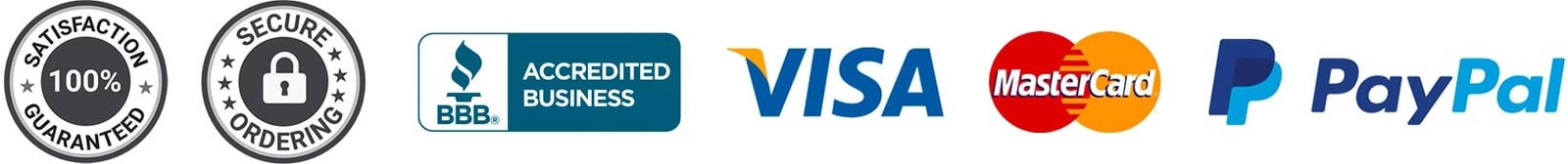 Accepted Payment Methods – Visa, Mastercard and PayPal