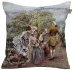 Nilstar Jacquard Woven Gobelin Decorative Renaissance Cushion Cover 45x45 cm