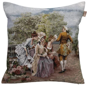 Nilstar Jacquard Woven Gobelin Decorative Renaissance Cushion Cover 45x45 cm