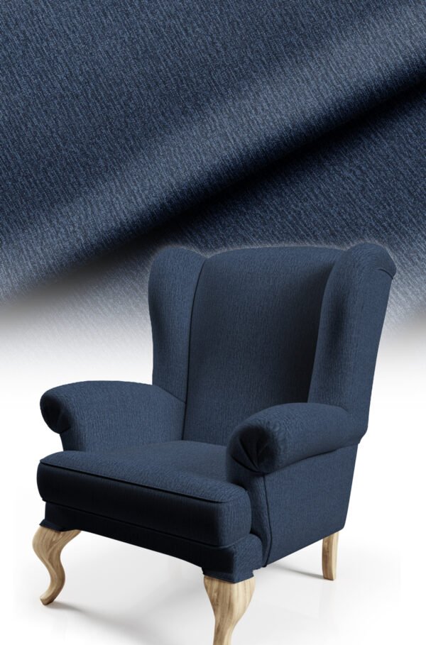 Textured Navy Upholstery Fabric, 140cm Width (Arusha 14)