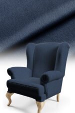 Texture Effect Navy blue Digitally-printed Upholstery sofa fabric, pillow cover, cushion Covering. Premium Fabric 140cm width ( Arusha 14 NAVY BLUE )
