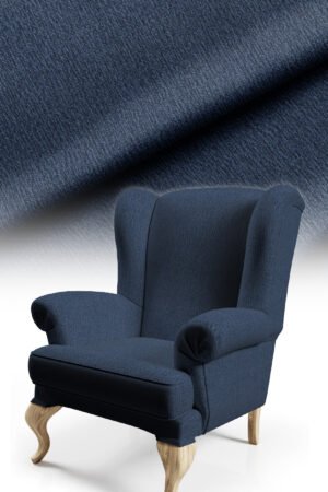 Texture Effect Navy blue Digitally-printed Upholstery sofa fabric, pillow cover, cushion Covering. Premium Fabric 140cm width ( Arusha 14 NAVY BLUE )