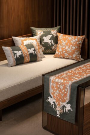 CANILA PEGASUS 4 Pillow cover 1 Table runner 5-piece set Pillow cover Set. Table set Double-sided Pillow cover. ( PEGASUS SET )