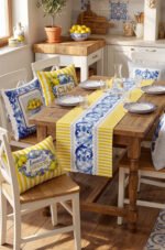 CIAO 4 Pillow cover 1 Table runner 5-piece set Pillow cover Set. Table set Double-sided Pillow cover. ( CIAO SET )