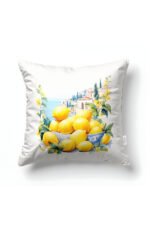 CANILA EPHESUS Lemon Patterned White Square Pillow cover 43 x 43 cm Double-sided Pillow cover 1 PIECE(S) ( EPHESUS 2 )