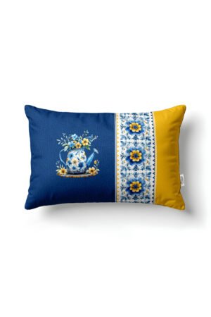 CANILA EPHESUS Lemon Patterned Navy blue Rectangular Pillow cover 33 x 53 cm Double-sided Pillow cover 1 PIECE(S) ( EPHESUS 8 )