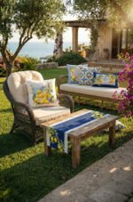 EPHESUS 4 Pillow cover 1 Table runner 5-piece set Pillow cover Set. Table Set Double-sided Pillow cover ( EPHESUS SET 1 )
