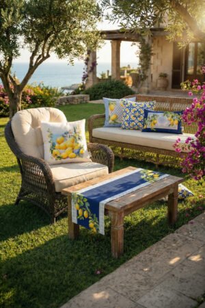 EPHESUS 4 Pillow cover 1 Table runner 5-piece set Pillow cover Set. Table Set Double-sided Pillow cover ( EPHESUS SET 1 )