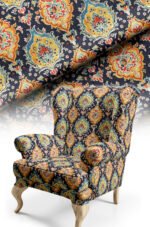 Classic Jacquard Patterned Cotton-backed Thick rachel-knit Upholstery fabric 140cm width ( FBR 105 )