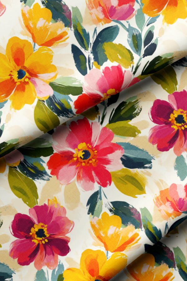 Spring Flowers Pattern Upholstery Fabric by Nilstar®