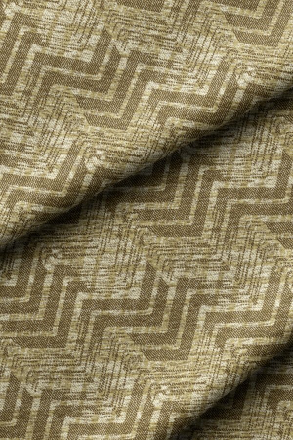 Green Woven-Effect Geometric Pattern Upholstery Fabric by Nilstar®