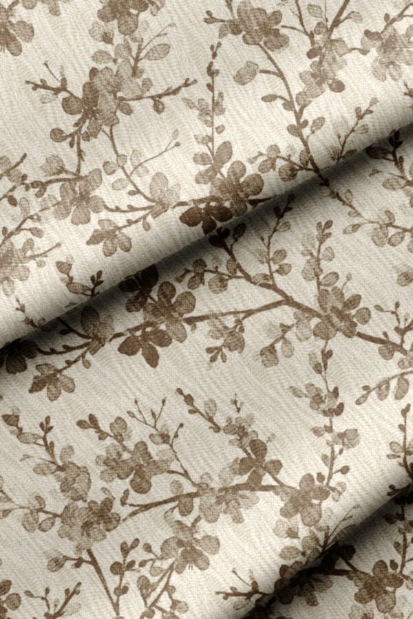 Brown Floral Branch Pattern Upholstery Fabric by Nilstar®