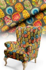 Abstract Tree Motif Upholstery Fabric, 140cm Width (FBR 110)