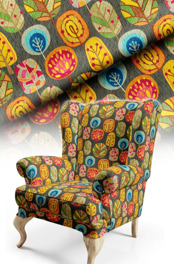 Abstract Tree Motif Upholstery Fabric, 140cm Width (FBR 110)