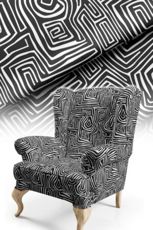 Modern Zebra Patterned Cotton-backed Thick rachel-knit Upholstery fabric 140cm width ( FBR 111 )