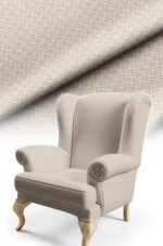 Modern Effect Cotton-backed Digitally-printed Thick rachel-knit Upholstery fabric 140cm width ( FBR 112 LIGHT BEIGE )