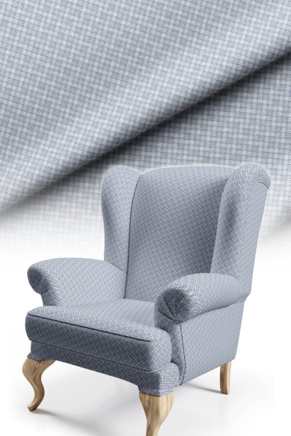 Light Blue Modern Effect Pattern Upholstery Fabric by Nilstar®