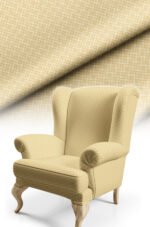 Modern Effect Cotton-backed Digitally-printed Thick rachel-knit Upholstery fabric 140cm width ( FBR 112 LIGHT YELLOW )