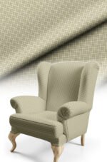 Modern Effect Cotton-backed Digitally-printed Thick rachel-knit Upholstery fabric 140cm width ( FBR 112 LIGHT GREEN )