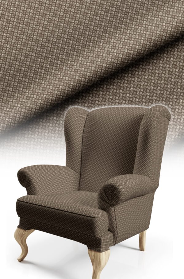 Dark Beige Modern Effect Pattern Upholstery Fabric, 140cm Width (FBR 112)