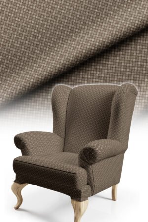 Dark Beige Modern Effect Pattern Upholstery Fabric, 140cm Width (FBR 112)