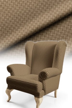 Modern Effect Cotton-backed Digitally-printed Thick rachel-knit Upholstery fabric 140cm width ( FBR 112 BROWN )