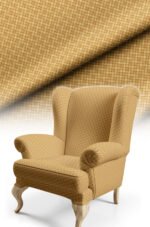 Modern Effect Cotton-backed Digitally-printed Thick rachel-knit Upholstery fabric 140cm width ( FBR 112 DARK YELLOW )