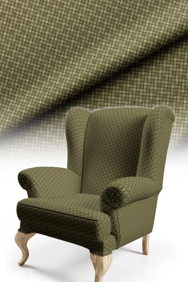 Dark Green Modern Effect Pattern Upholstery Fabric by Nilstar®