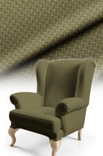 Modern Effect Cotton-backed Digitally-printed Thick rachel-knit Upholstery fabric 140cm width ( FBR 112 DARK GREEN )