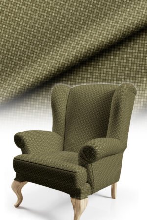 Dark Green Modern Effect Pattern Upholstery Fabric, 140cm Width (FBR 112)