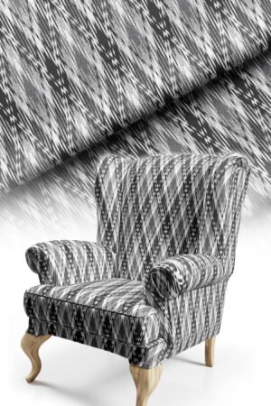 Diamond Patterned Classic With motifs Cotton-backed Thick rachel-knit Upholstery fabric 140cm width ( FBR 113 SMOKE GRAY )