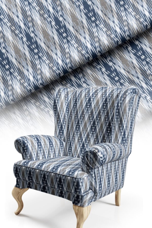 Blue Classic Diamond Pattern Upholstery Fabric by Nilstar®