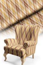 Diamond Patterned Classic With motifs Cotton-backed Thick rachel-knit Upholstery fabric 140cm width ( FBR 113 YELLOW )