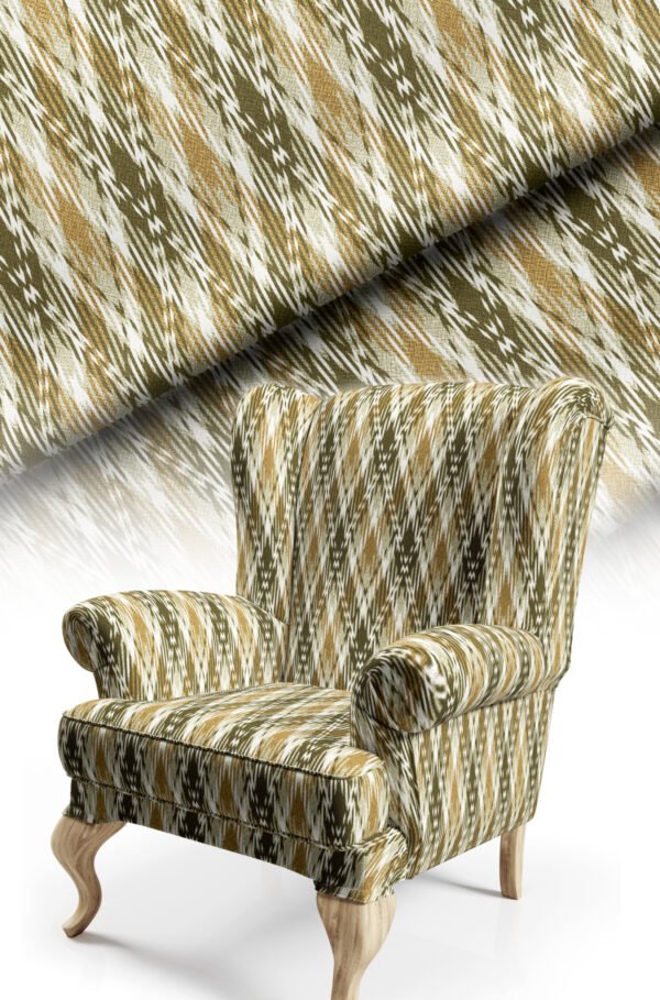 Green Classic Diamond Pattern Upholstery Fabric, 140cm Width (FBR 113)
