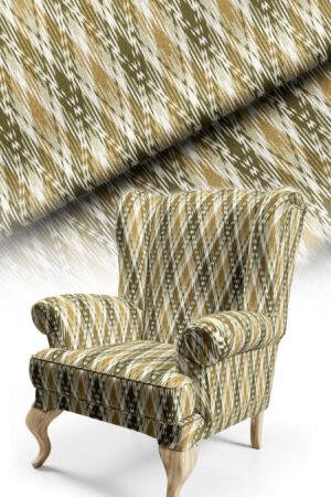 Diamond Patterned Classic With motifs Cotton-backed Thick rachel-knit Upholstery fabric 140cm width ( FBR 113 GREEN )