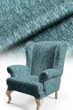 Turquoise Motif Pattern Upholstery Fabric, 140cm Width (FBR 115)