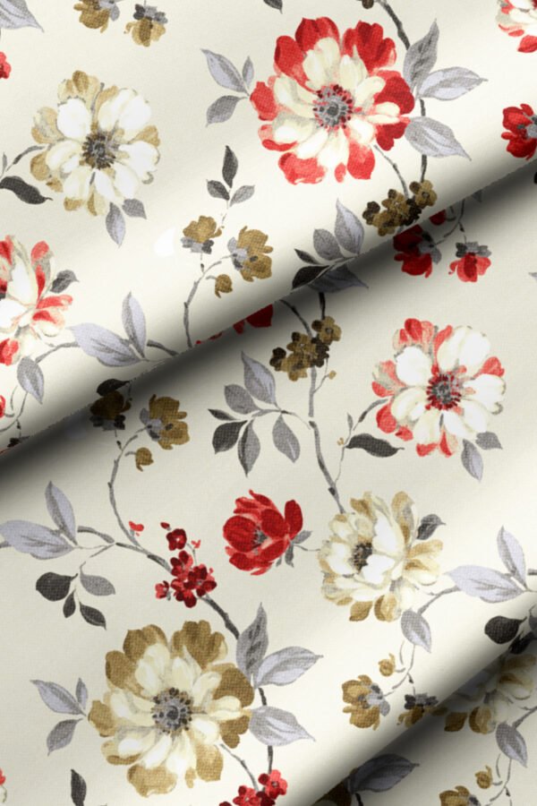 Simple Floral Pattern Upholstery Fabric by Nilstar®