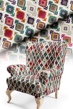 Diamond Patterned Cotton-backed Thick rachel-knit Upholstery fabric 140cm width ( FBR126 )