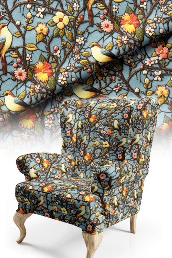 Birds on a Branch Pattern Upholstery Fabric by Nilstar®