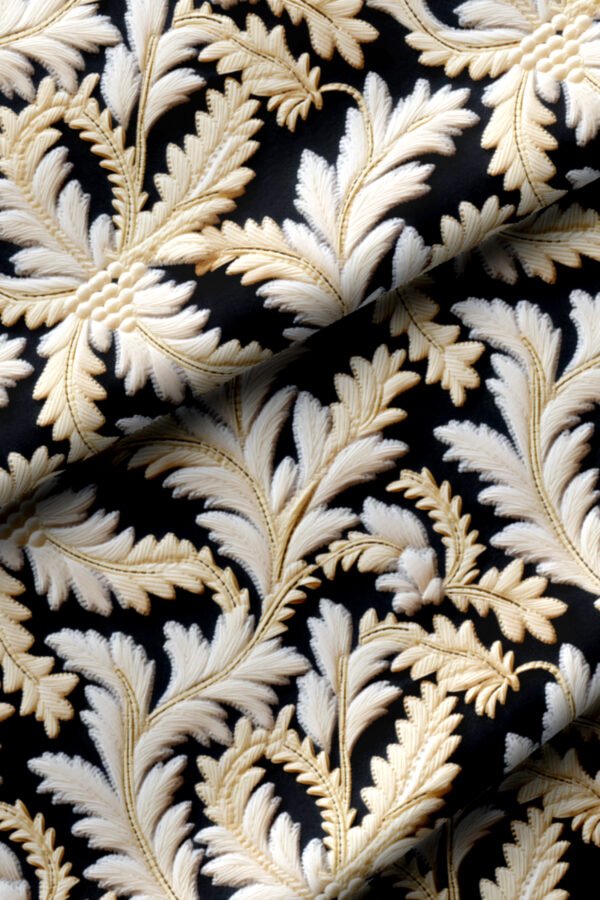 Embroidery-Look Pattern Upholstery Fabric by Nilstar®