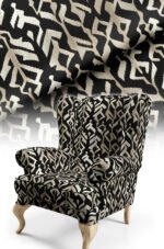 Modern Zebra With motifs Cotton-backed Digitally-printed Thick rachel-knit Upholstery fabric 140cm width ( FBR 133 )
