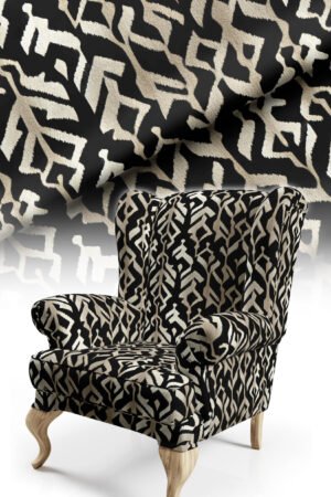 Modern Zebra With motifs Cotton-backed Digitally-printed Thick rachel-knit Upholstery fabric 140cm width ( FBR 133 )