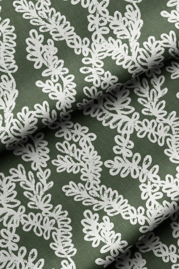 Green Modern Lace-Effect Pattern Upholstery Fabric by Nilstar®