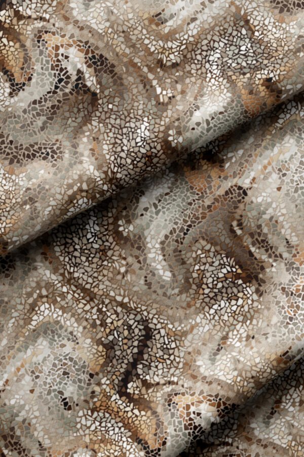 Beige Mosaic Pattern Upholstery Fabric by Nilstar®