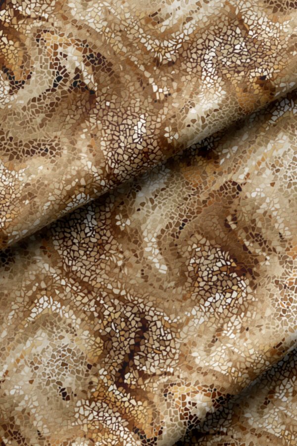 Brown Mosaic Pattern Upholstery Fabric by Nilstar®