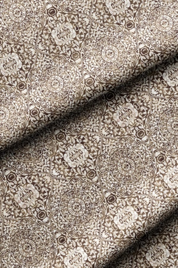 Beige Elegant Royal Classic Pattern Upholstery Fabric by Nilstar®
