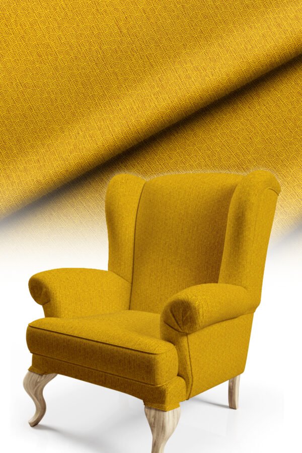 yellow abstract upholstery fabric