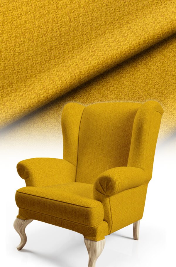 yellow abstract upholstery fabric