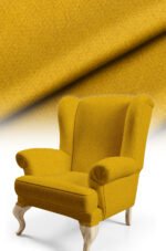Abstract Patterned Modern With motifs Upholstery fabric Cotton-backed Thick rachel-knit Fabric 140cm width ( FBR 138 YELLOW )