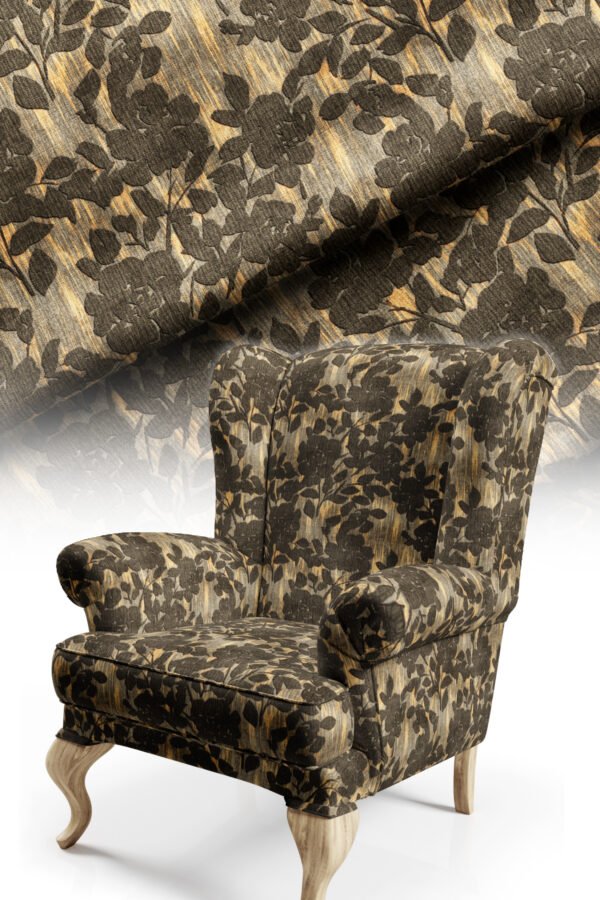 Beige Classic Floral Pattern Upholstery Fabric by Nilstar®